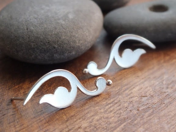 Arabian nights post earrings - handcrafted arabesque jewelry