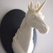 Ivory and Black Mounted Unicorn Head Wall Hanging