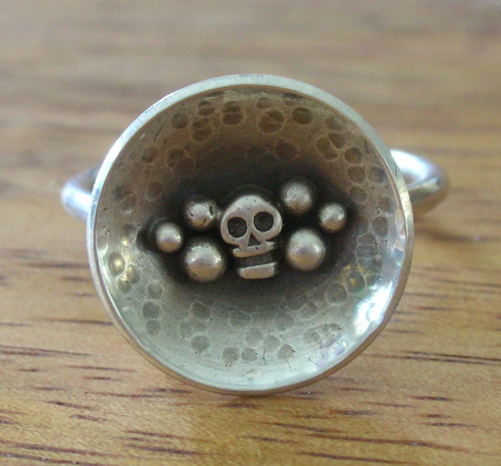 Sterling Silver Skull Ring size 7