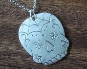 Silver Sugar Skull Necklace