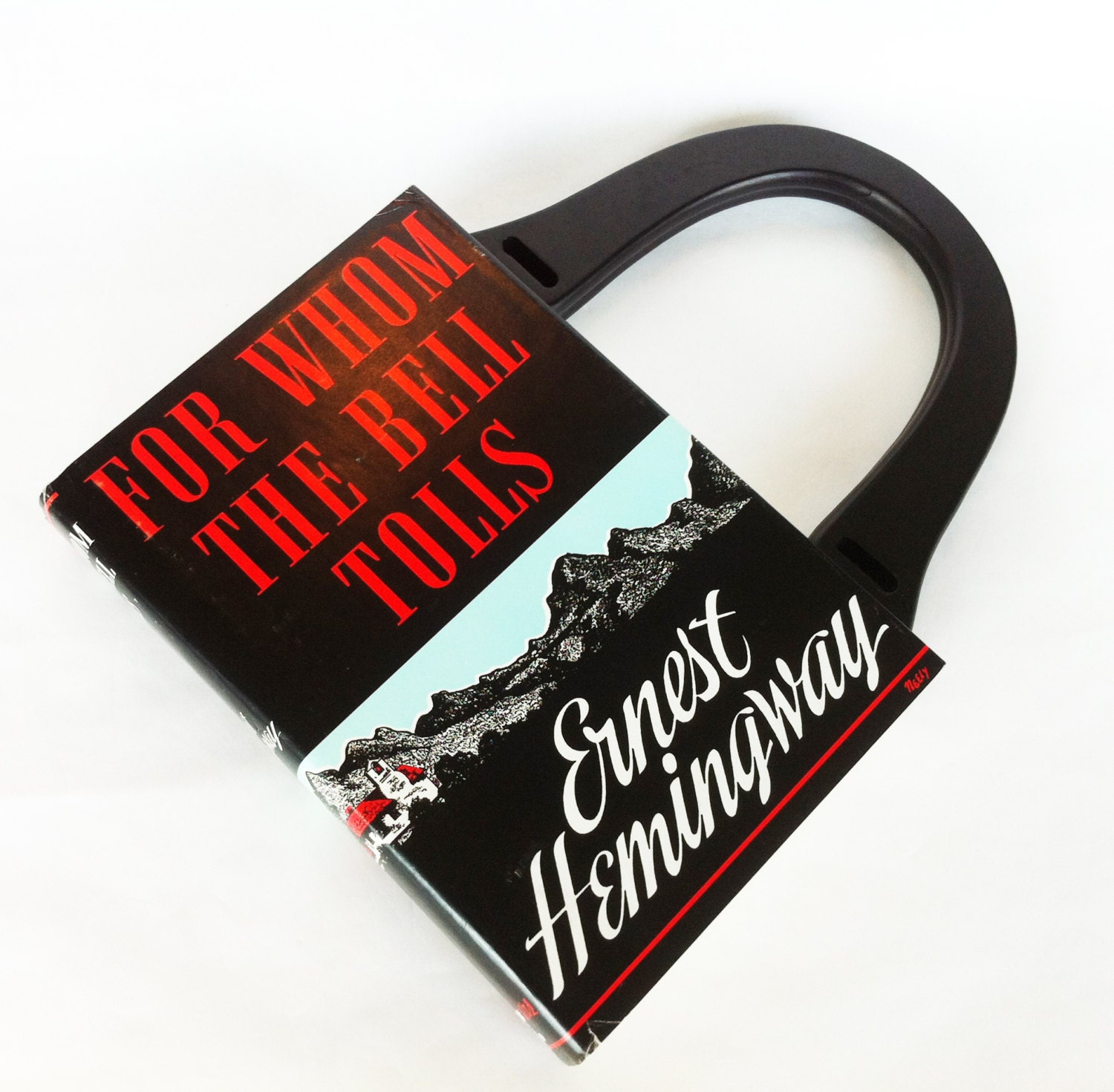 For Whom The Bell Tolls Recycled Book Purse - Your Choice of Purse Handle - PreOrder