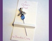 Blue Angel Pin - A Quilter's Angel - Decorative Sewing Pin - Scrapbooking Pin - Cardmaking Pin