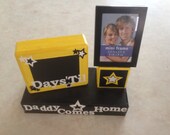 Army Deployment Countdown Chalk Display With Photo Frame