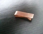 1 inch - t i e b a r - Clip to keep skinny neckties in place - Copper - Ready to Ship