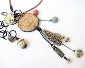 Eternal.  Rustic Alchemy, Pale Gypsy Victorian Tribal Assemblage necklace.