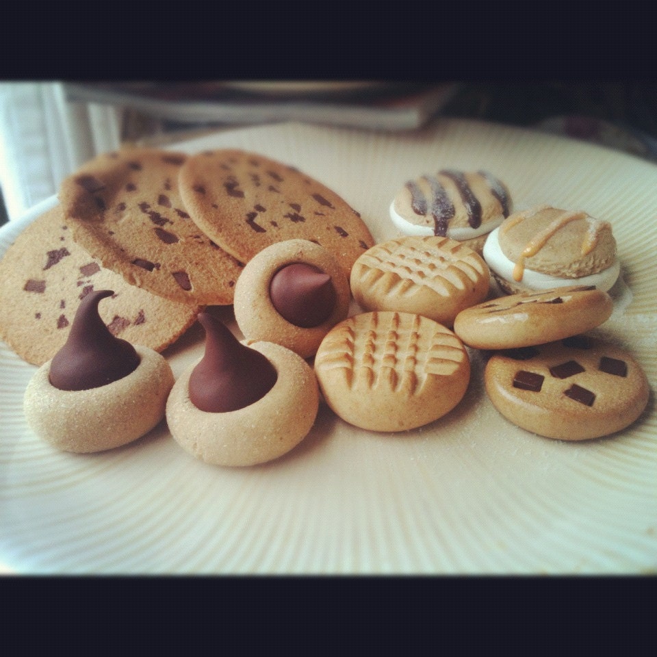 Artificial polymer clay cookie assortment