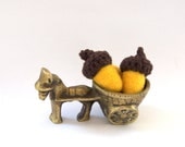 6 felt Acorns Weddings favor home decor wool yellow brown pumpkin apple decoration autumn gift for her Mother Birthday baby nursery garland