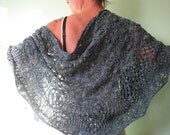 Waterlilies II shawl in merino alpaca and silk