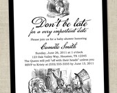 Alice in Wonderland Baby Shower Invitation Birthday Party Invitation - Classic / Vintage / Tea Party (Printable Digital File)