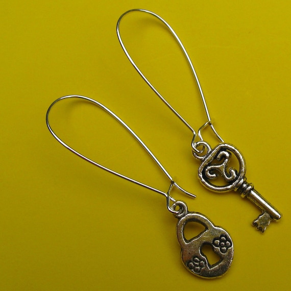 Lock and Key Earrings
