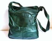 EMY Italian Vintage Green Leather Shoulder bag