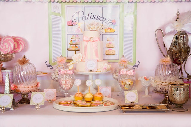 French Patisserie Printable Party Backdrop - You print