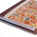 Fabric Journal Cover - Autumn Flowers - A6 Notebook, Diary - Orange, Yellow, Brown and Beige Floral Cover with Lace