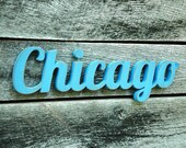 Chicago Sign - handmade recycled wood sign home decor gift