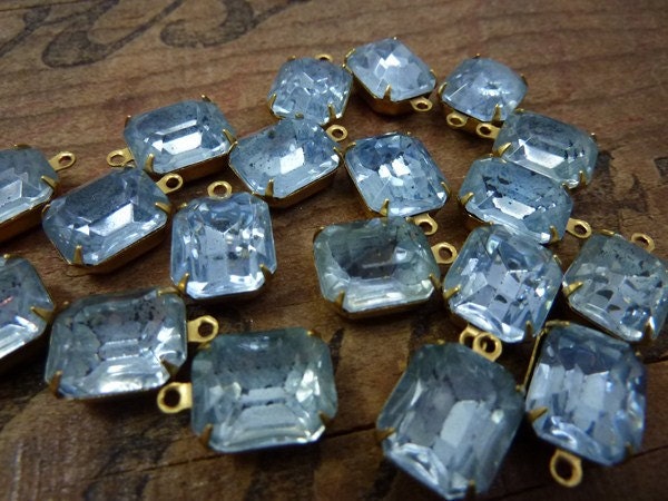 Vintage Rhinestone in Prong Setting with Loop