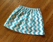 Blue Chevron Skirt.... 3m up to 6Y