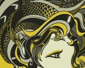 Peacock Girl // ArtPrint 18x24