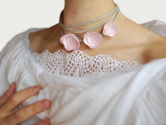 Linen Necklace / Multiway Accessory. PALOMA.