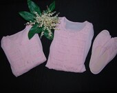 Vintage Lingerie Pink with Lace Collection Trio