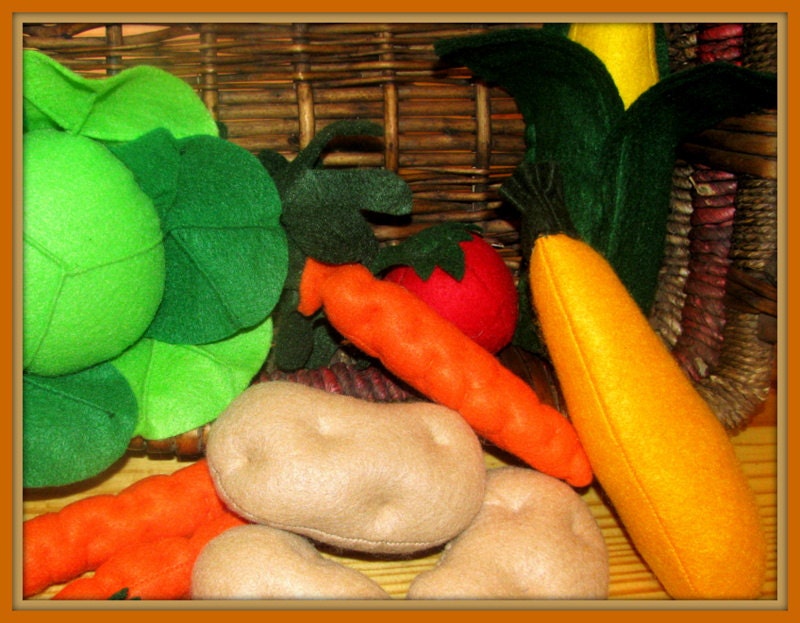 The Ultimate Vegetable felt play food collection