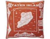 Staten Island pillow - orange