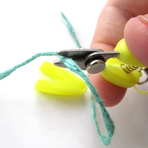 Lemon Yellow Mini Snips - Small Scissors with Lanyard and Ball Chain Keyring