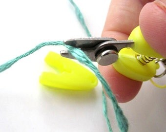 Lemon Yellow Mini Snips - Small Scissors with Lanyard and Ball Chain Keyring