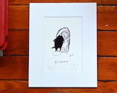 Be Brave- READY TO FRAME- Cat Art