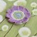 On Sale - Gift for Little Girl - Mini Artwork - Flower Painting on Canvas for Girls Room Decor in Green and Purple - IN STOCK