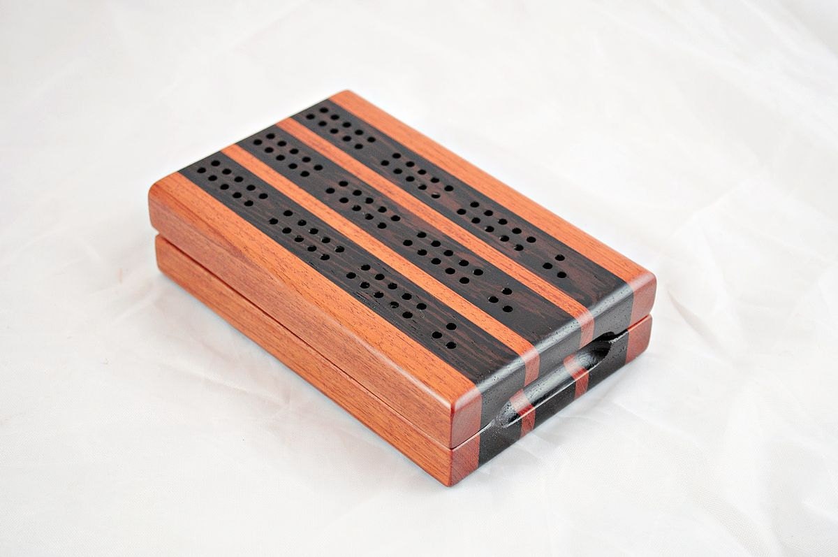 3 Track Travel Cribbage - Jatoba and Wenge