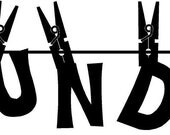 Laundry with clothespins