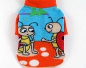 Etsy Dog Sweaters Orange Ladybug Theme Fleece Print