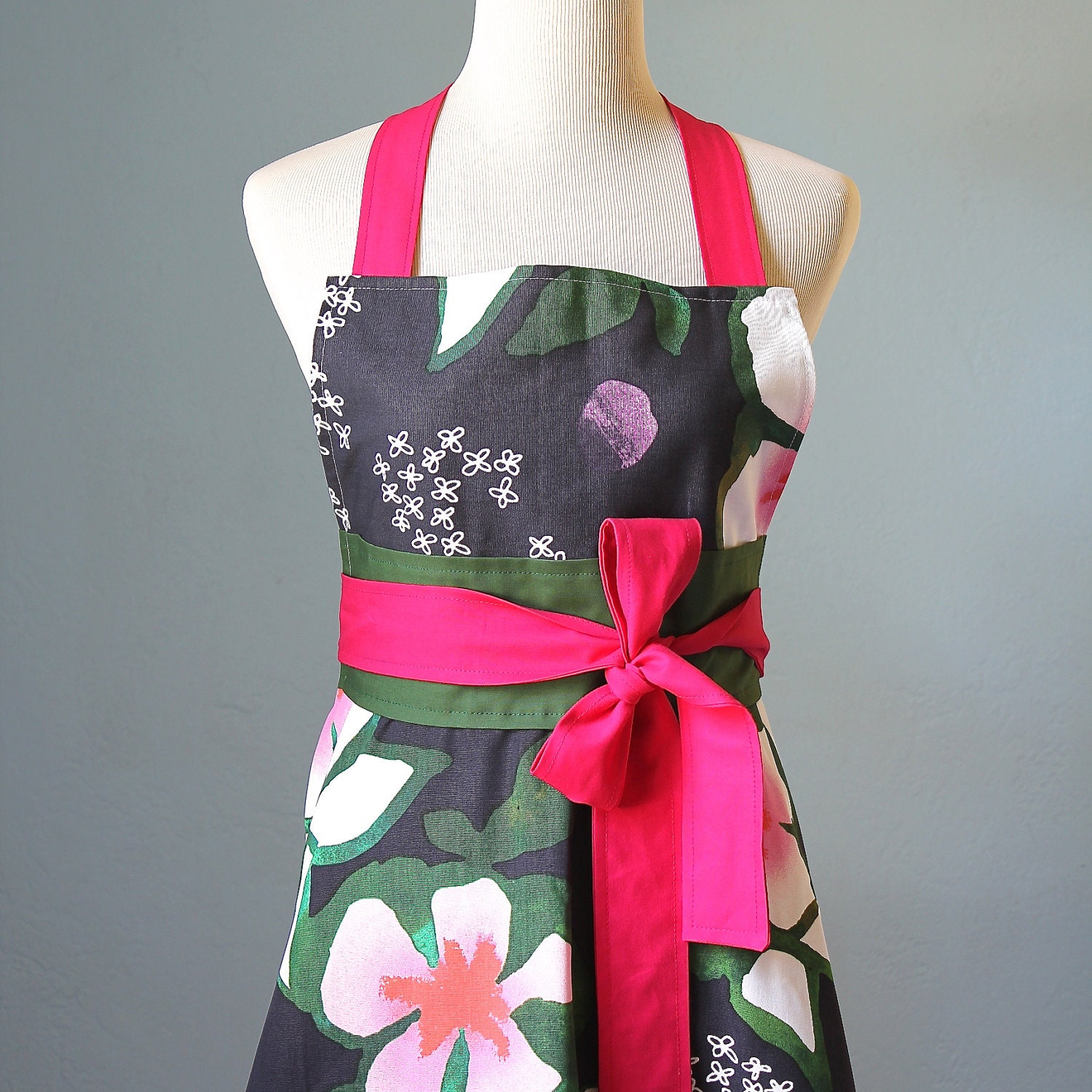 Tropical Drinks Bold Color Full Apron for Women with IKEA Fabric