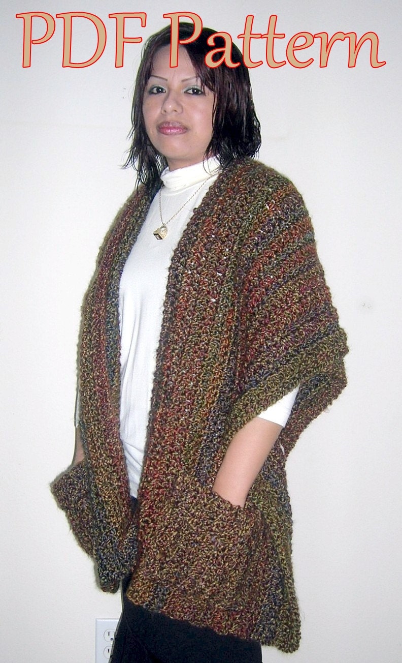 Super Simple Shaped Shawl crochet PDF pattern