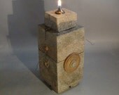 SAIDAI II - Oil Lamp - Urn - Reliquary - Concrete, Iron, Copper Pet Urn