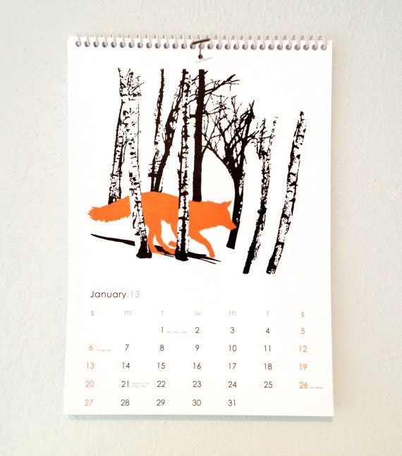 Now on Sale, Little Lark 2013 wall desk Calendar, digitally printed, full color, original designs, perfect holiday gift for nature lover.