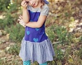 Ruffled knit leggings, whimsical girls clothing, bohemian style teal leggings - Bluebell Leggings 12m/18m, 2T, 3T, 4T, 5, 6, 7/8, 9/10