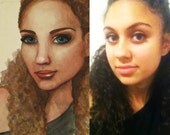 Custom Fine Art Portrait of YOU by JoyfulStudio on an Eco Friendly Vintage Book Cover
