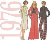 1970s Vintage Pattern - Misses Skirt, Jacket and Pants - 34 Bust Womens Separates Sewing Pattern - Simplicity 7756 - Uncut, FF