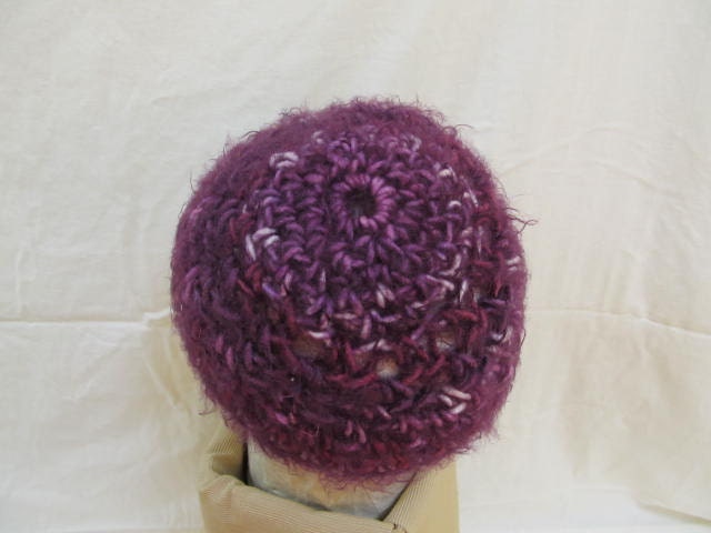 Purple skull cap beanie