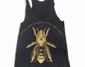 Womens EAT HONEY american apparel Tri-Blend Racerback Tank Top S M L (9 Color Options)