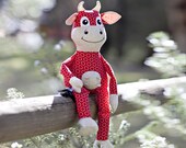Cow Pattern. Cleo the Cow Stuffed Cow Pattern PDF Cow Sewing Pattern and Tutorial by Angel Lea Designs. Instant Download Digital Pattern