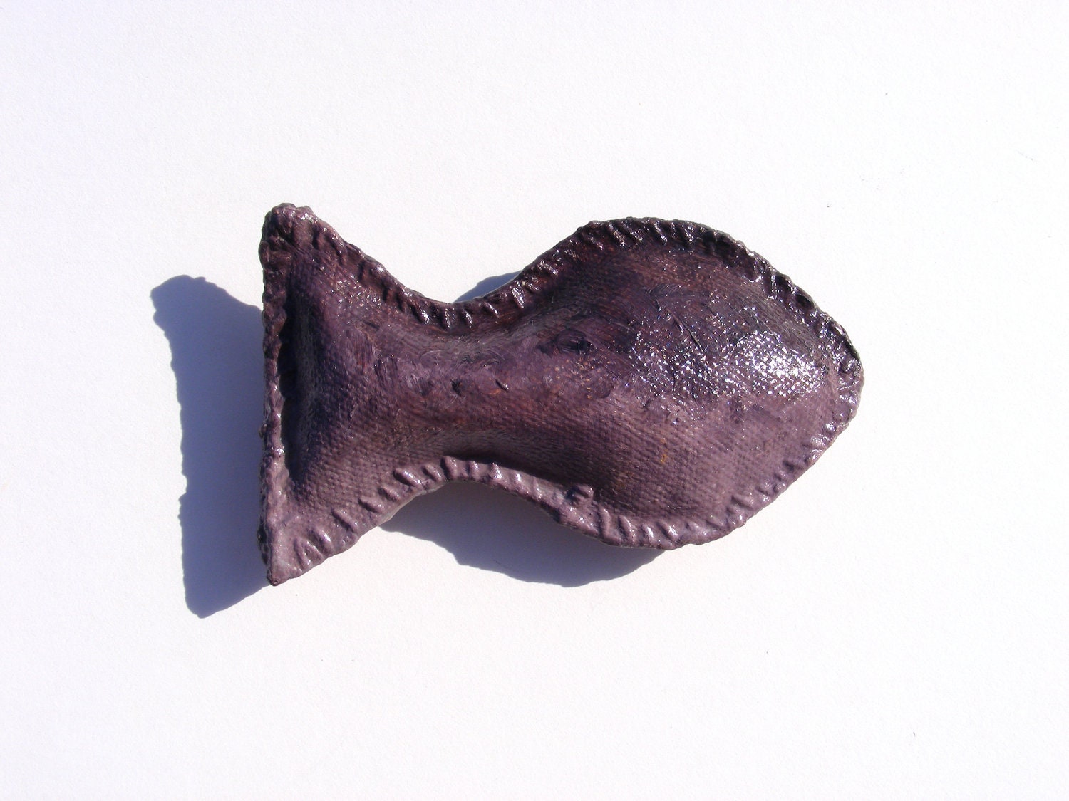 Mini Fish. Art Sculpture. Mini paperweight. Home Decor. OOAK. UV protected. Handmade by Calico City
