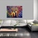 Original Modern Trees Landscape Whimsical XLarge Oil Painting 40x30 HAPPY WITH YOU by Luiza Vizoli