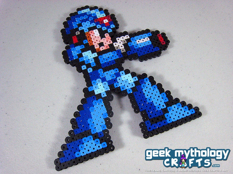 Mega Man X -  Perler Bead Sprite Pixel Art Video Game Decoration