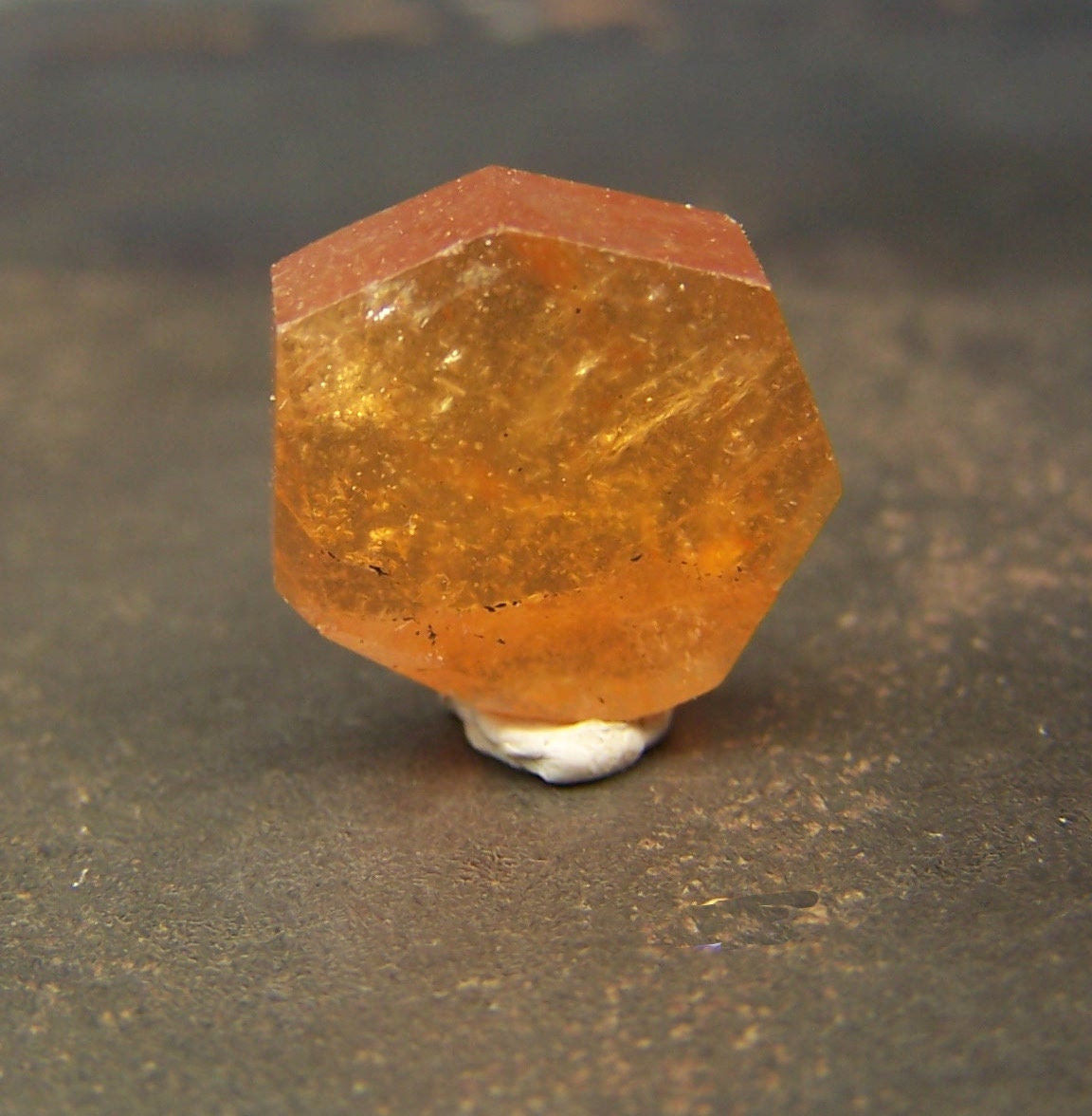 Slice - Orange Garnet - faceted crystal - red orange- Spessartite  - Pakistani - Pakistan - hessionite - wire wrap stone - coyoterainbow