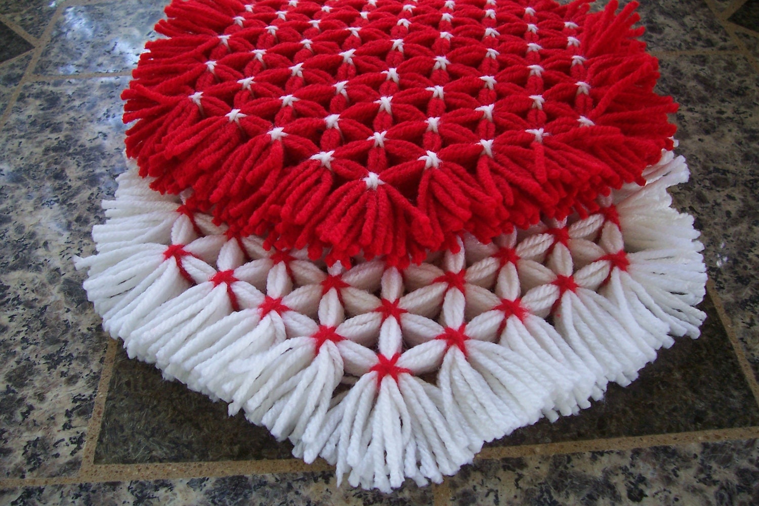 Red Kitchen Trivets - Set of 2 - Woven Hot Pads