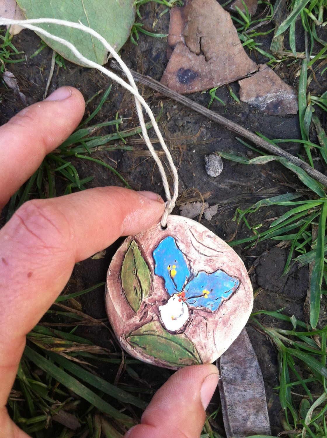 Asiatic Day lily.  Beautiful wildflower pendant