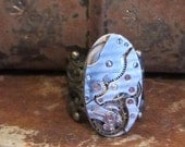 Ring - The works- Steampunk Ring - Repurposed art