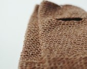 Crochet wrist warmers - caramel brown merino wool fingerless gloves